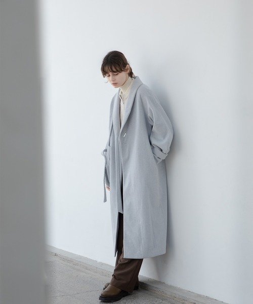 「EKCOOKIES」 チェスターコート L グレイッシュベージュ レディース_画像7