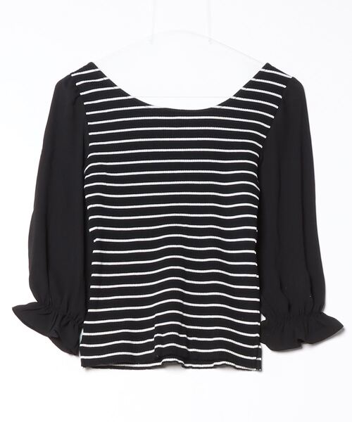 充実の品 WILLSELECTION 「WILLSELECTION」 ボーダー柄長袖ニット M トップス