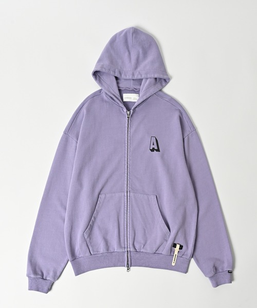 パーカー 「ADAMPATEK/アダムパテック」pigment dyeing zip hoodie/ピグメント染めジップパーカー レディース メンズ