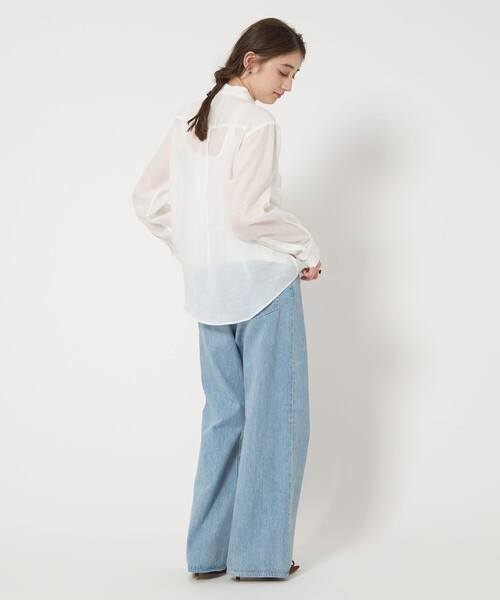 UNITED ARROWS ブラウス シャツ ラミー ラッフルフリル