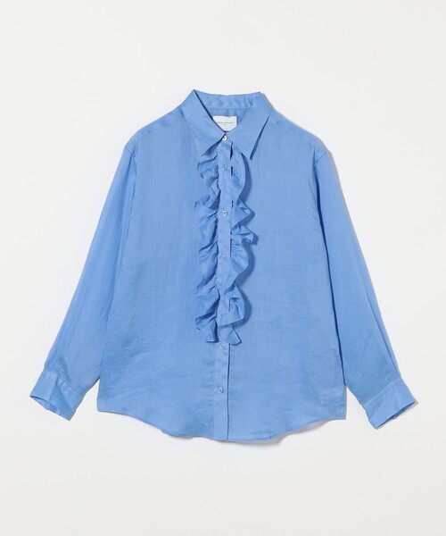 UNITED ARROWS ブラウス シャツ ラミー ラッフルフリル