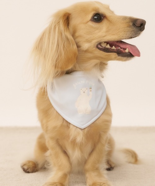 gelato pique 犬 服 「CAT＆DOG」シロクマ柄保冷剤入れバンダナ