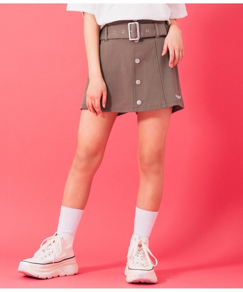ANAP GiRL スカート ストレッチツイル ベルト付 スカパン キッズ