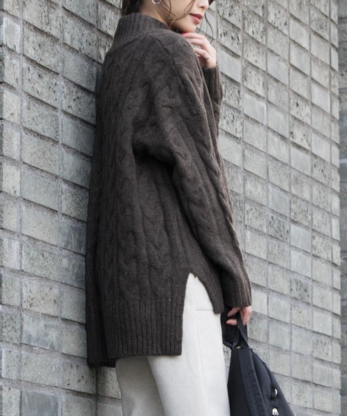 「ABITOKYO」 タートルネックニット FREE アイボリー レディース_画像6