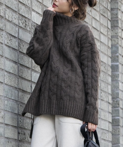 「ABITOKYO」 タートルネックニット FREE アイボリー レディース_画像7