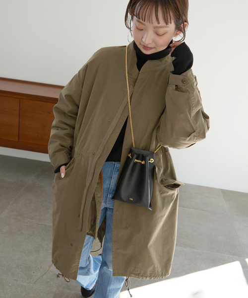 「SLOBE IENA」 モッズコート 38 ベージュ レディース_画像2