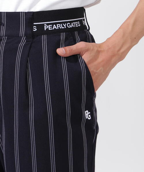 PEARLY GATES ストライプパンツ ホワイト 新品 おすすめ】 PEARLY GATES｜パーリーゲイツのパンツ（ホワイト