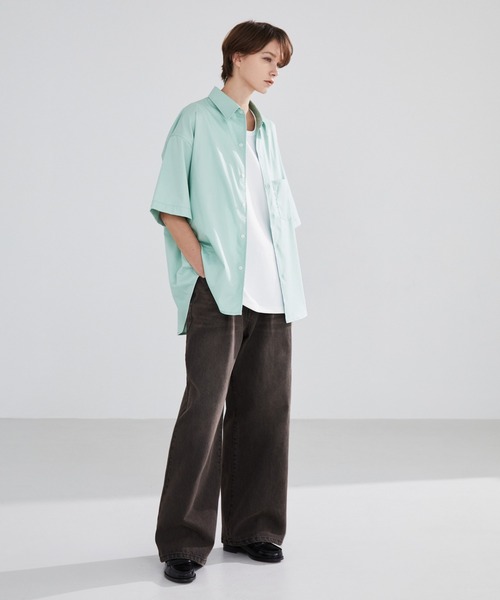 【大人のリラックス】D&G リネン 半袖 シャツ襟 Tシャツ LUENNA シャツ 「LUENNA」Short Sleeve Regular Collar Shirt
