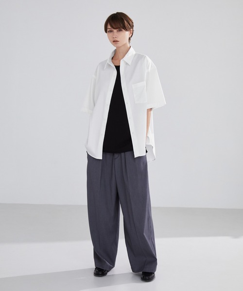 LUENNA シャツ 「LUENNA」Short Sleeve Regular Collar Shirt
