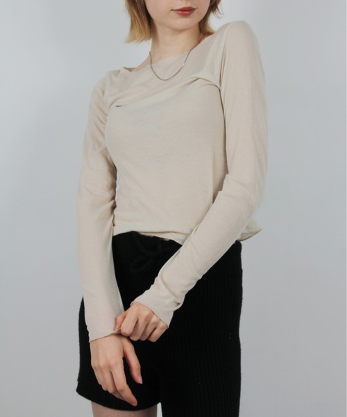 IMARI tシャツ 「 IMARI / イマリ 」 シンプル シアー ロング スリーブ