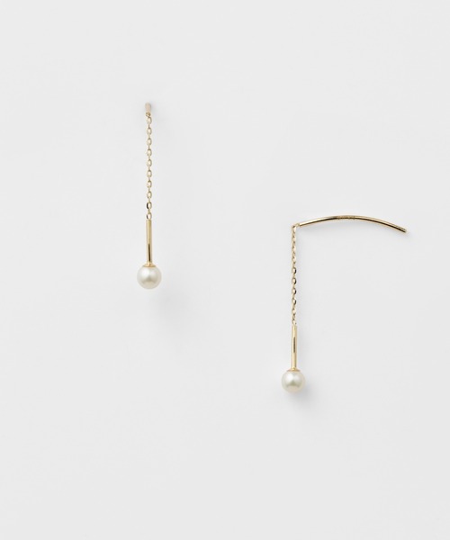 agete（アガット） ピアス K10パールロングピアス レディース