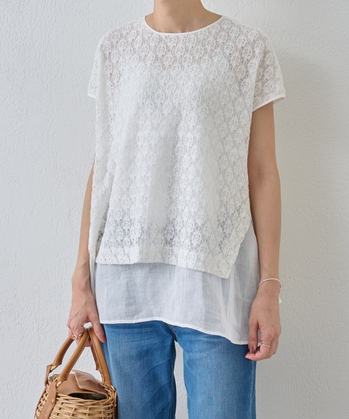 BEARDSLEY(BEARDSLEY GALLARDAGALANTE)◆ノースリーブブラウス/FREE/コットン/GRY/無地/BEZ1041304A0009 BEARDSLEY 「BEARDSLEY」 ノースリーブブラウス FREE ホワイト