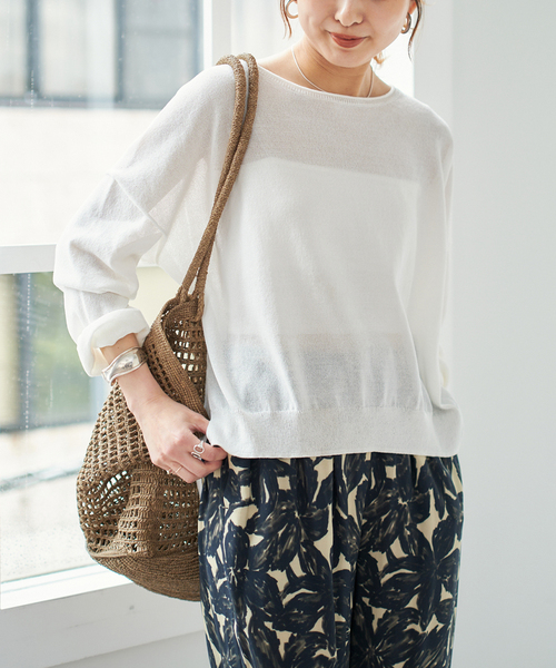 Spick＆Span ニット セーター 手洗い可 / ペーパーヤーンボート
