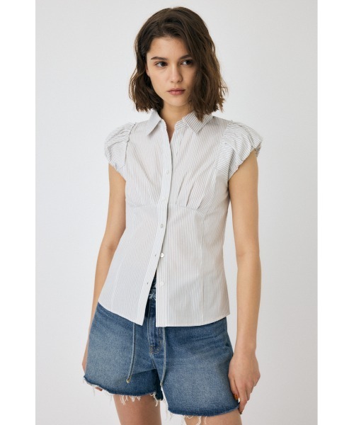 ブラウス シャツ PIN STRIPE FIT シャツ レディース