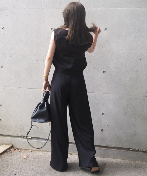 ワイドパンツ パンツ double tuck belted wide pants /ダブルタック