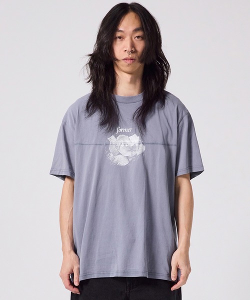 Lig. 新品未使用品　form flare Tシャツ グレー FORMER（フォーマー） tシャツ FOLIUM T-SHIRT Tシャツ FTE-25206