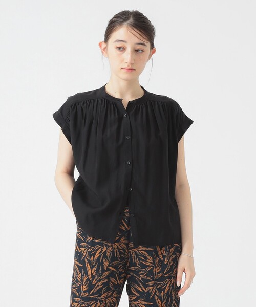 ブラウス シャツ フレンチ ギャザー ブラウス（S〜M） レディース B：MING by BEAMS ブラウス シャツ フレンチ ギャザー ブラウス