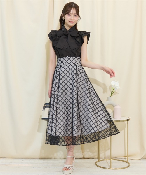 週末限定値下げ　バリエーションチュールフレアスカート WILLSELECTION スカート 刺繍チュールフレアスカート : ZOZOTOWN