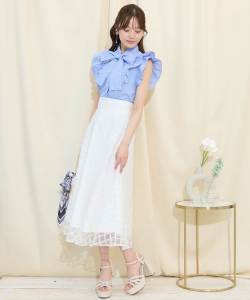 定価 92,400円 QUEENE AND BELLE 刺繍チュールスカート uk-00117_13.jpg