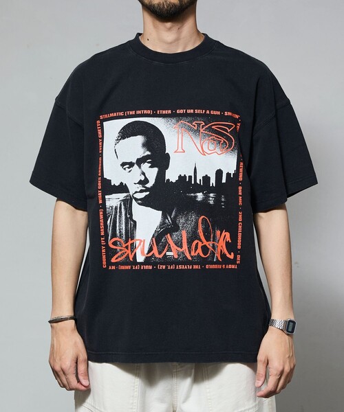 Nas ナズ ナズ NAS OFFICIAL MERCHANDISE PHOTO TEE | BLACK Tシャツ