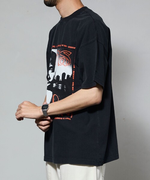 FREAK'S STORE tシャツ 「EXCLUSIVE」 Nas front print S/S Tee