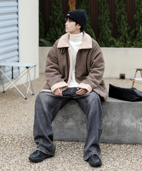 「neos」 ジップアップブルゾン X-LARGE ベージュ メンズ_画像3