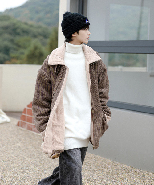 「neos」 ジップアップブルゾン X-LARGE ベージュ メンズ_画像6