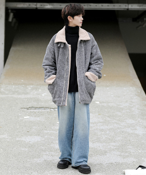 「neos」 ジップアップブルゾン X-LARGE ベージュ メンズ_画像8