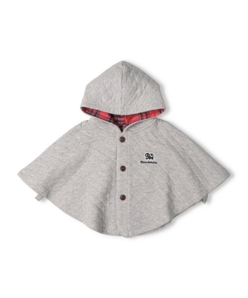 moujonjon（ムージョンジョン） ポンチョ ニットキルトマント キッズ