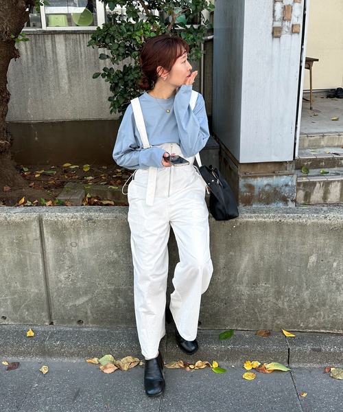 「feepur」 長袖カットソー MEDIUM ブルー レディース