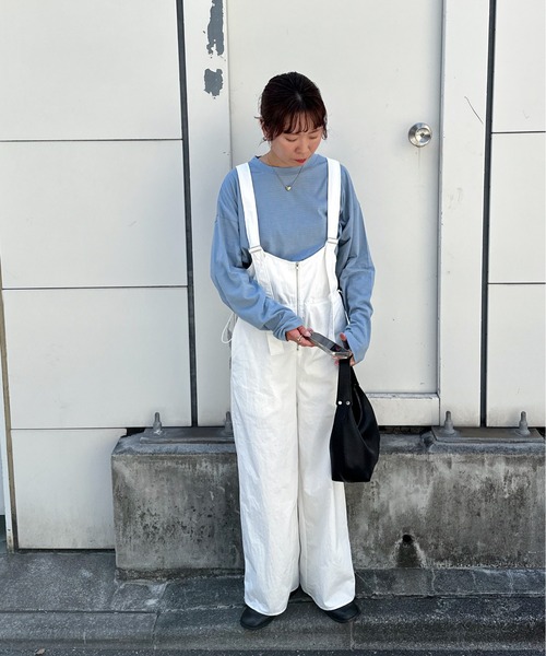 「feepur」 長袖カットソー MEDIUM ブルー レディース
