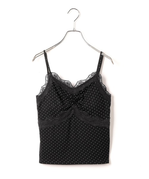 Heather（ヘザー） カップ付き キャミソール カップ付きレースキャミ