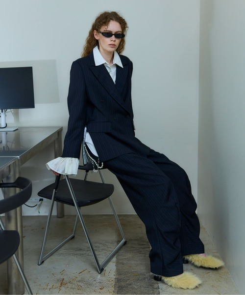 MAISON SPECIAL 黒スラックス Mサイズ MAISON SPECIAL スラックス パンツ High Waist Wide Pants/ハイ