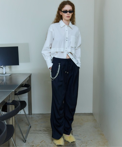 MAISON SPECIAL 黒スラックス Mサイズ MAISON SPECIAL スラックス パンツ High Waist Wide Pants/ハイ