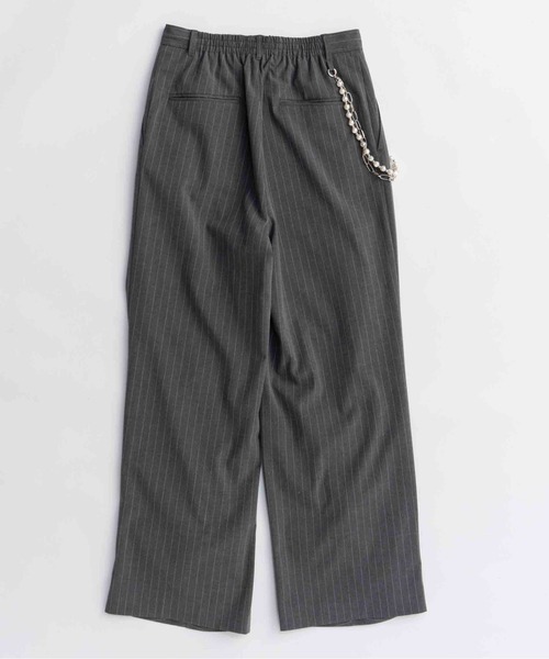 MAISON SPECIAL スラックス パンツ With Chain Belt Draped Hem