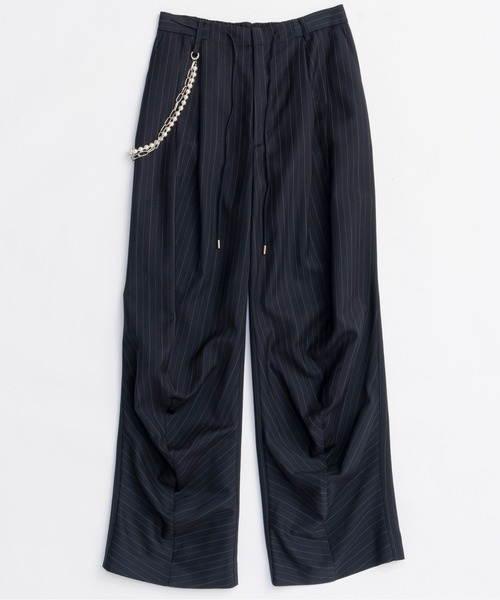 MAISON SPECIAL スラックス パンツ With Chain Belt Draped Hem