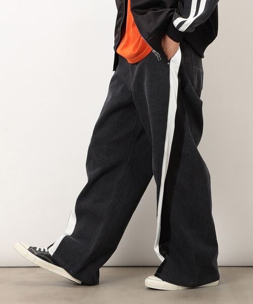 Purple&Yellow（パープルアンドイエロー） ジーンズ デニム×サテン