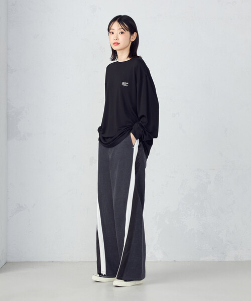 Purple&Yellow（パープルアンドイエロー） ジーンズ デニム×サテン