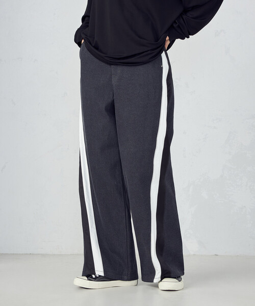 Purple&Yellow（パープルアンドイエロー） ジーンズ デニム×サテン