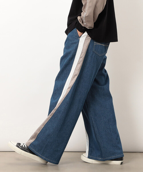 Purple&Yellow（パープルアンドイエロー） ジーンズ デニム×サテン