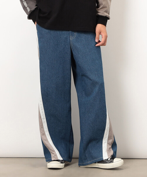 Purple&Yellow（パープルアンドイエロー） ジーンズ デニム×サテン