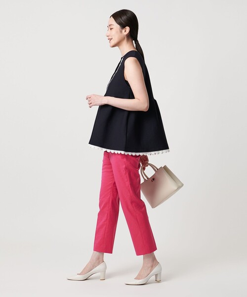 UNITED ARROWS パンツ シャイニー スリム ストレッチ