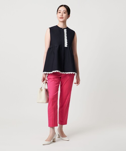 UNITED ARROWS パンツ シャイニー スリム ストレッチ