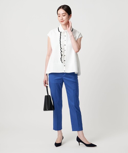 UNITED ARROWS パンツ シャイニー スリム ストレッチ