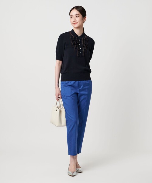 UNITED ARROWS パンツ シャイニー スリム ストレッチ