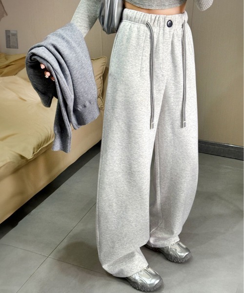 sweats グレー　ワイドスラックス wjk - 《予約品》 wide sweat slacks pants / ワイドスラックス