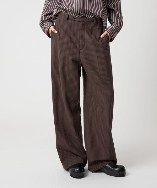 6 スラックス パンツ 「6(ROKU)」W/C チェック パンツ レディース