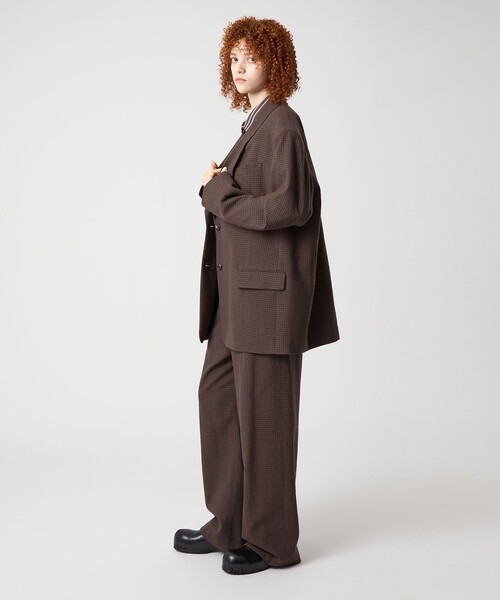 6 スラックス パンツ 「6(ROKU)」W/C チェック パンツ レディース