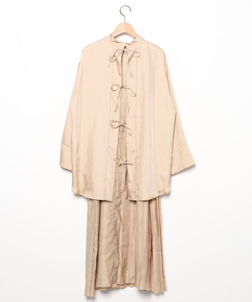 「PUBLIC TOKYO」 長袖ブラウス FREE キャメル レディース_画像4