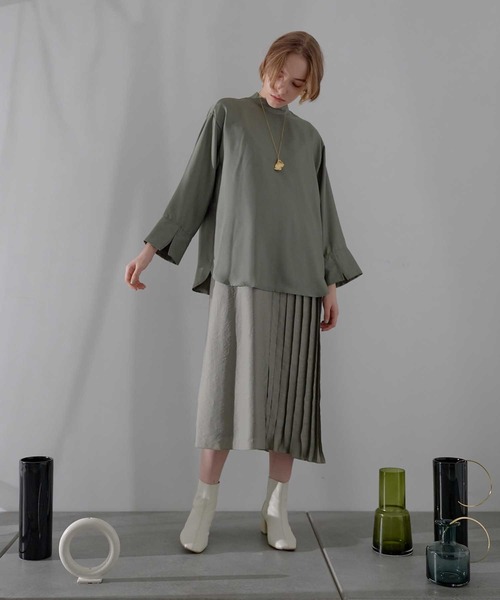 「PUBLIC TOKYO」 長袖ブラウス FREE キャメル レディース_画像6